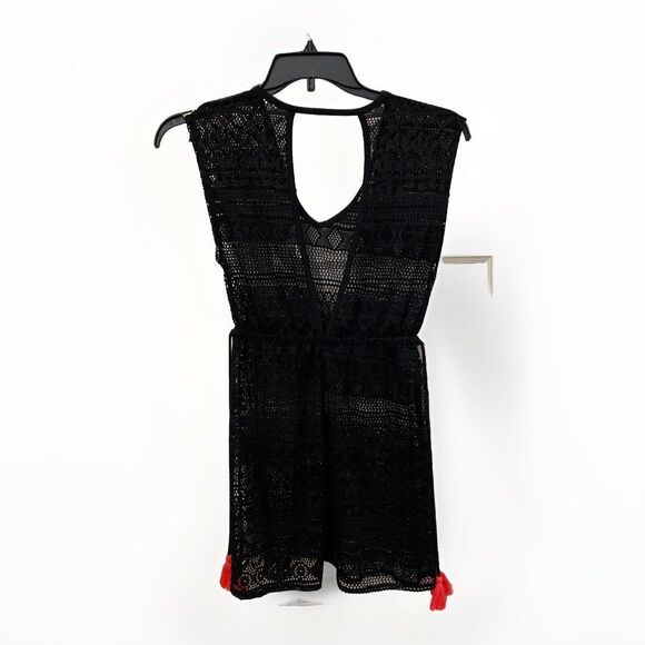 Miken Black Swimsuit Cover Up Womens Size Small Beach Vacation Summer - Picture 4 of 9